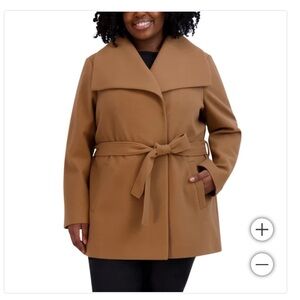 Women's Tahari 3XL Tan Belted Coat
